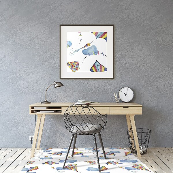 Office chair floor protector kites Clouds