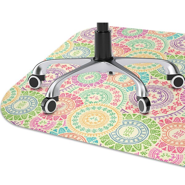 Computer chair mat circular pattern