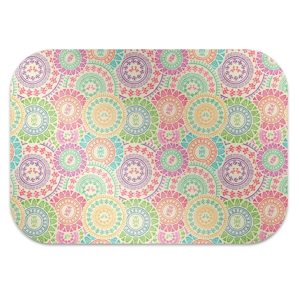 Computer chair mat circular pattern