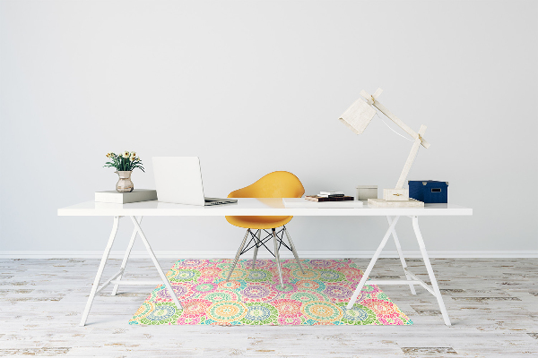 Computer chair mat circular pattern