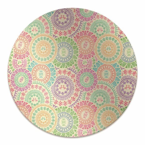 Computer chair mat circular pattern