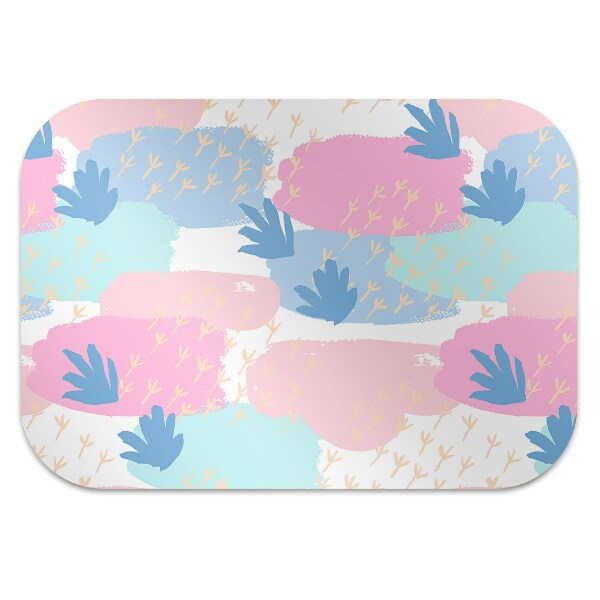 Desk chair mat paw prints