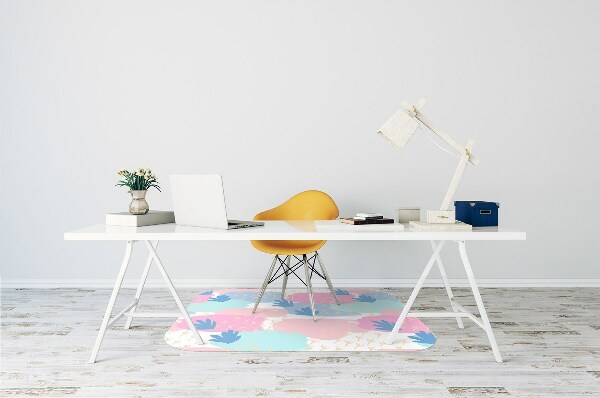 Desk chair mat paw prints