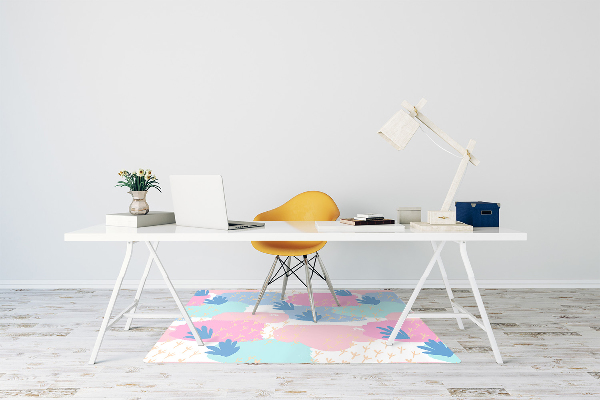 Desk chair mat paw prints