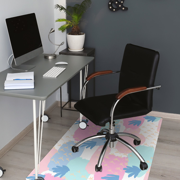 Desk chair mat paw prints