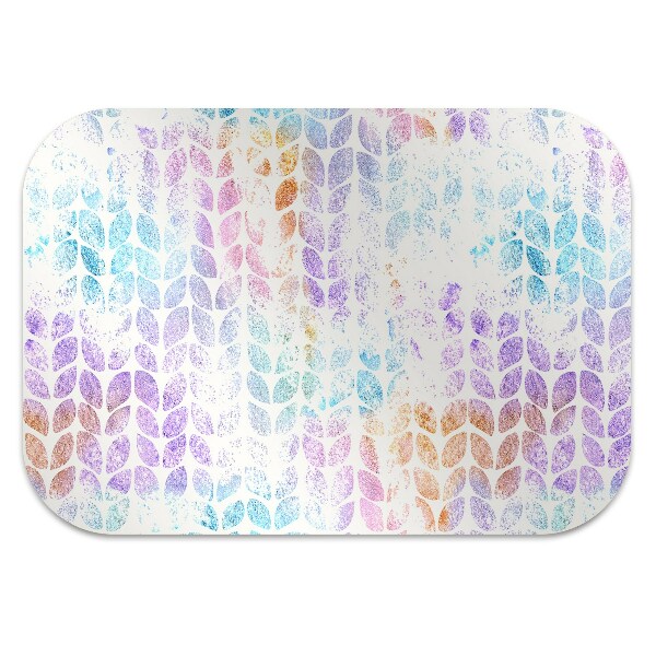 Office chair floor protector leaf brocade