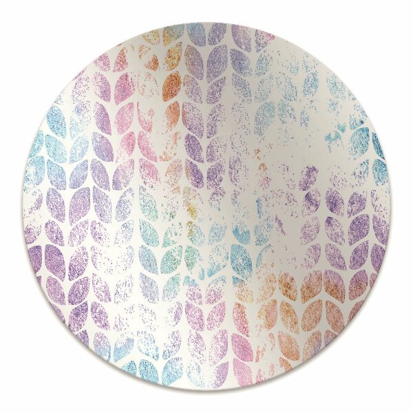 Office chair floor protector leaf brocade