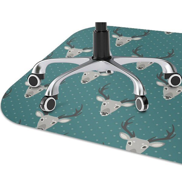 Desk chair mat gray deer