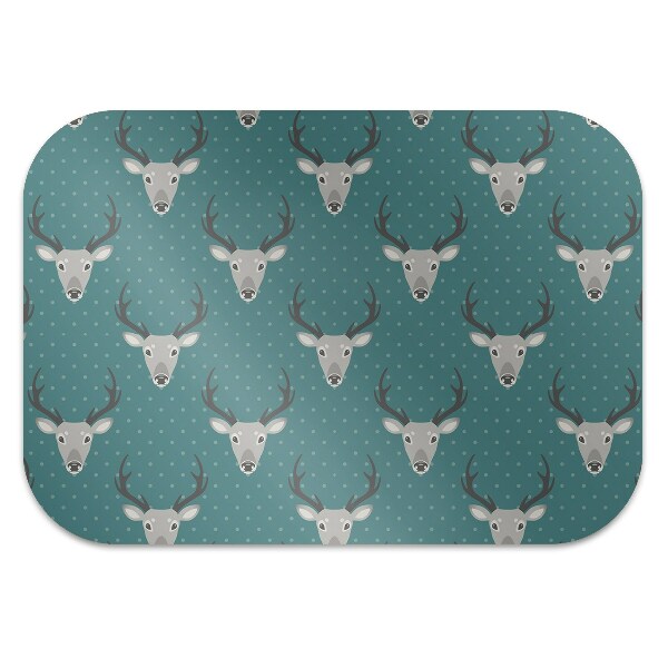 Desk chair mat gray deer