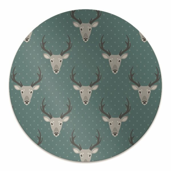 Desk chair mat gray deer