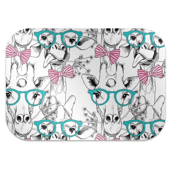 Office chair floor protector Hipster giraffe