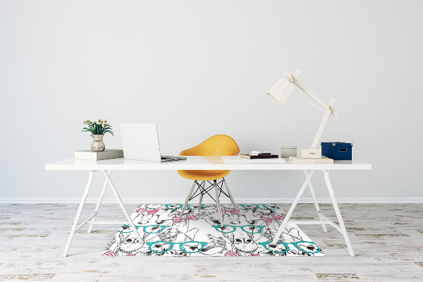 Office chair floor protector Hipster giraffe