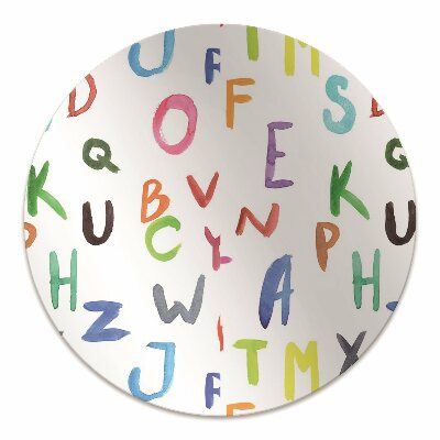 Office chair mat colorful letters