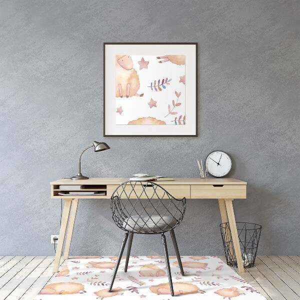 Office chair mat sheep
