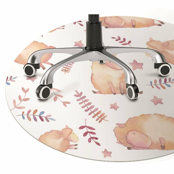 Office chair mat sheep