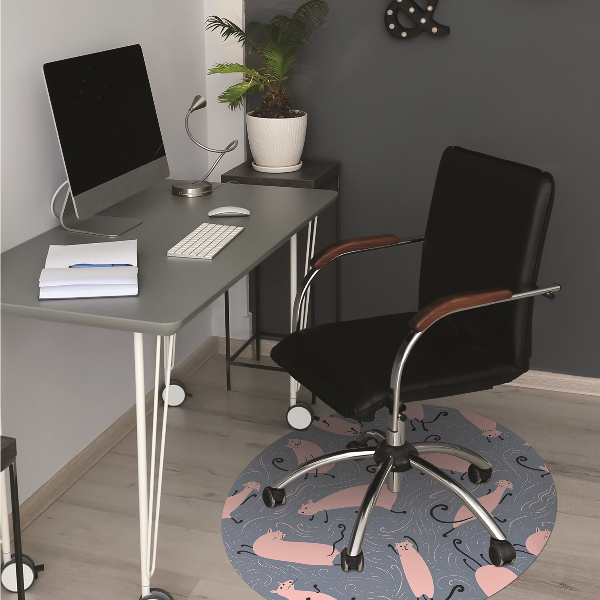Chair mat floor panels protector Cats cartoon
