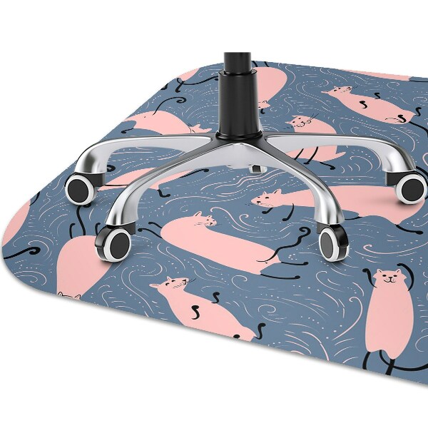 Chair mat floor panels protector Cats cartoon