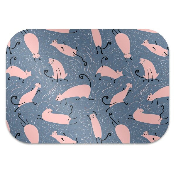 Chair mat floor panels protector Cats cartoon