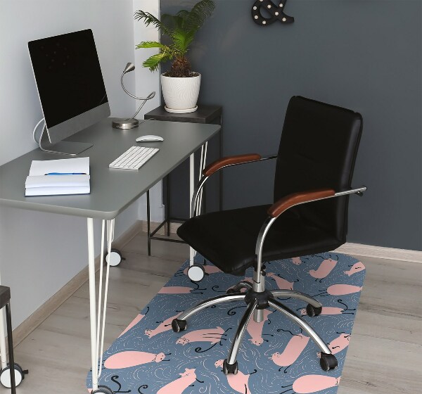 Chair mat floor panels protector Cats cartoon