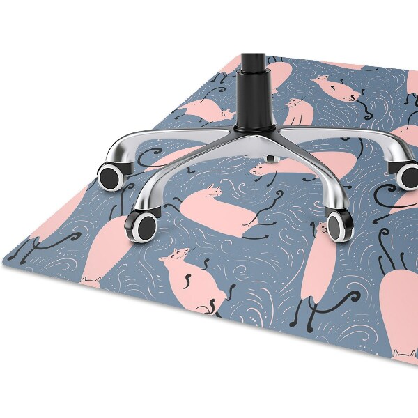 Chair mat floor panels protector Cats cartoon