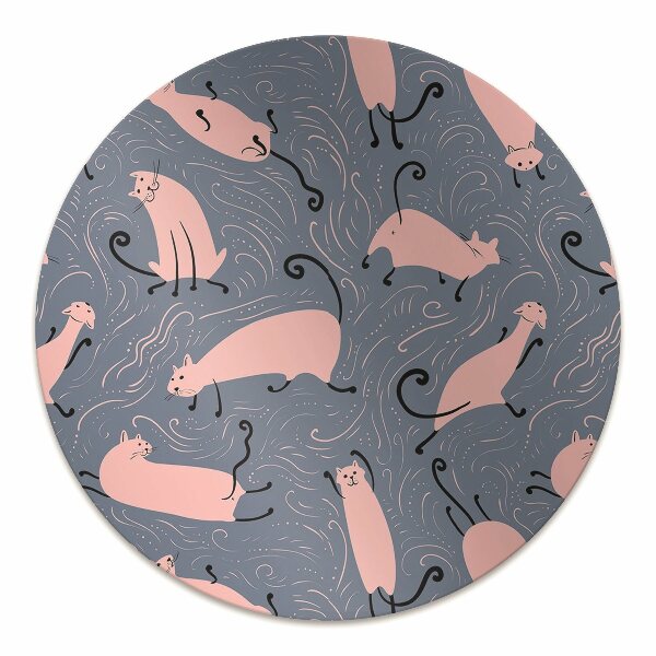 Chair mat floor panels protector Cats cartoon