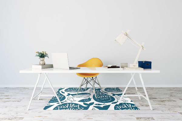 Office chair floor protector whales