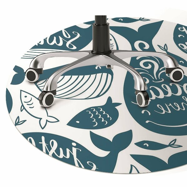 Office chair floor protector whales