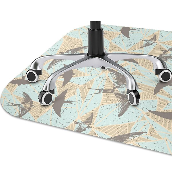 Office chair mat flying swallows