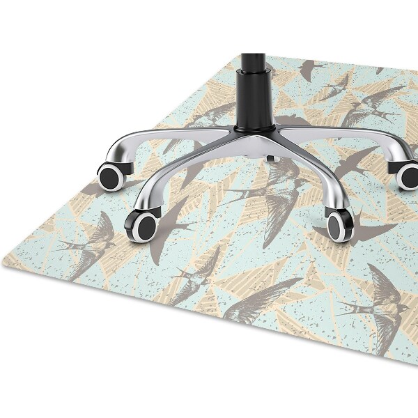 Office chair mat flying swallows