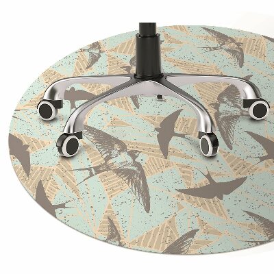 Office chair mat flying swallows