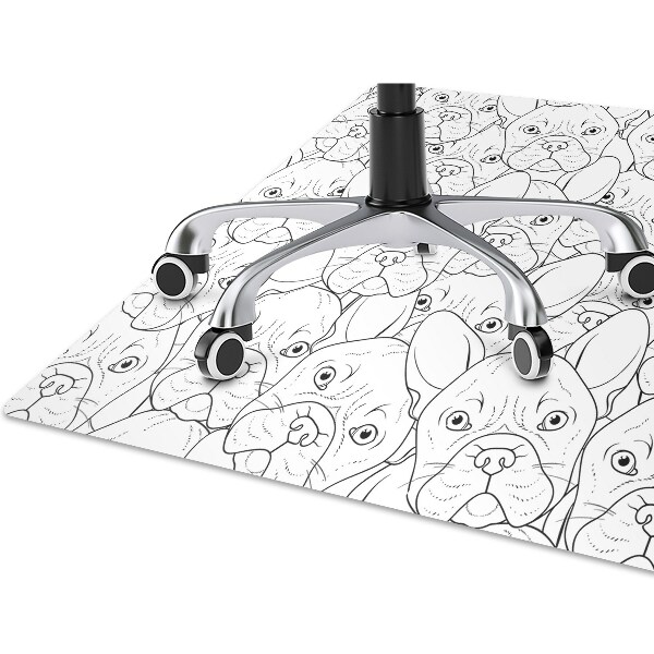 Desk chair mat dog Bulldog