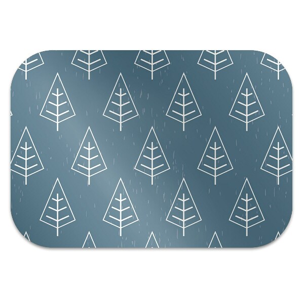 Computer chair mat blue forest