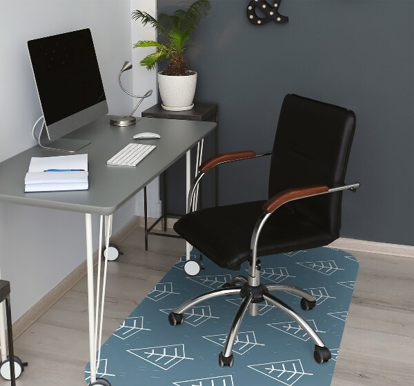 Computer chair mat blue forest