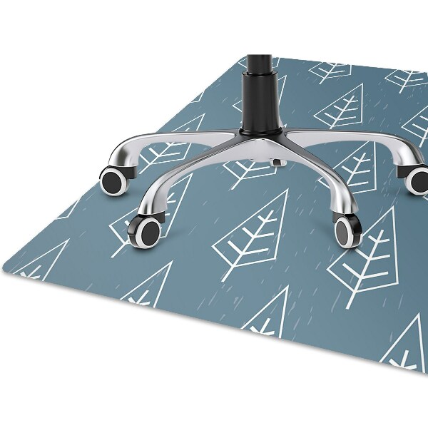 Computer chair mat blue forest