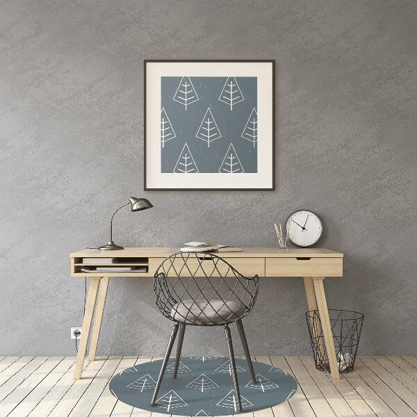Computer chair mat blue forest