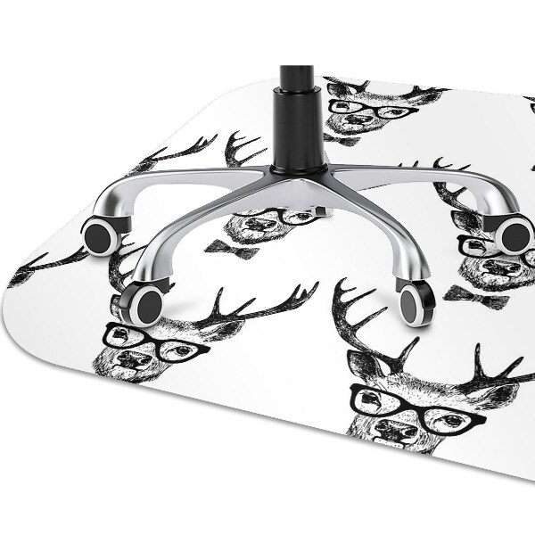 Desk chair mat deer drawing
