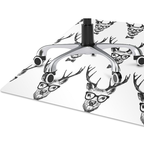Desk chair mat deer drawing