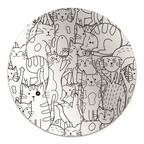 Chair mat Cats in the style of Doodle