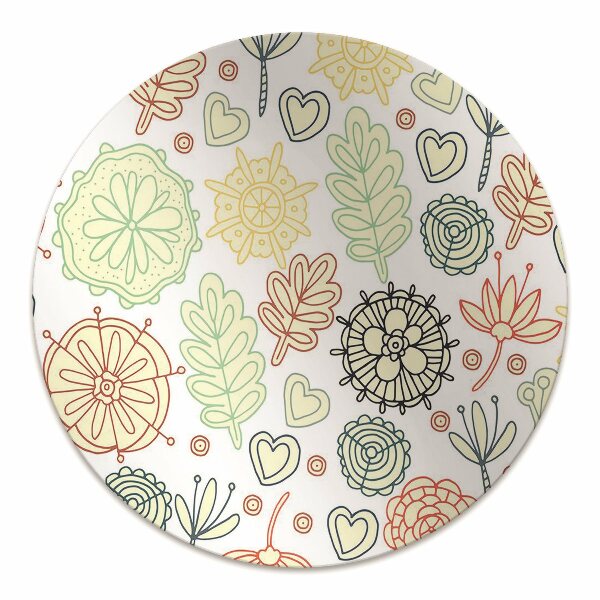 Office chair floor protector Flowers and Hearts