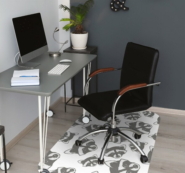 Office chair floor protector Raccoon
