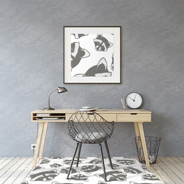 Office chair floor protector Raccoon