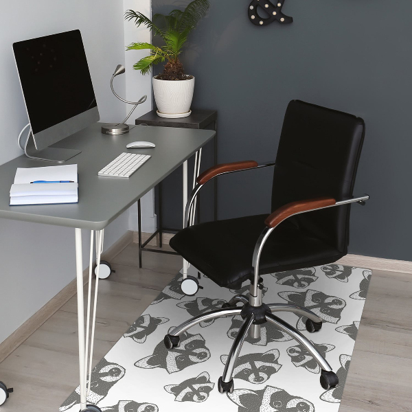 Office chair floor protector Raccoon