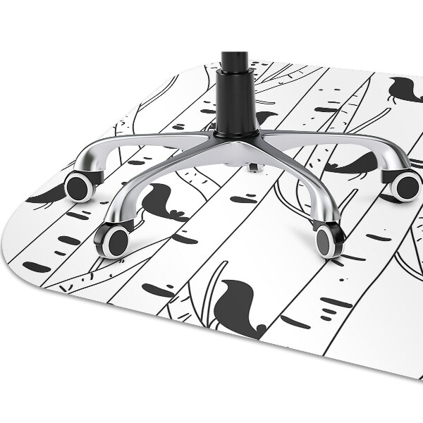 Office chair floor protector Birds and trees