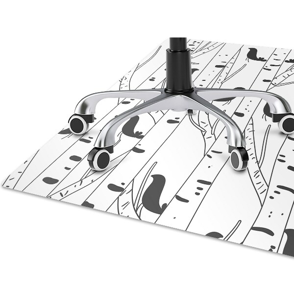 Office chair floor protector Birds and trees