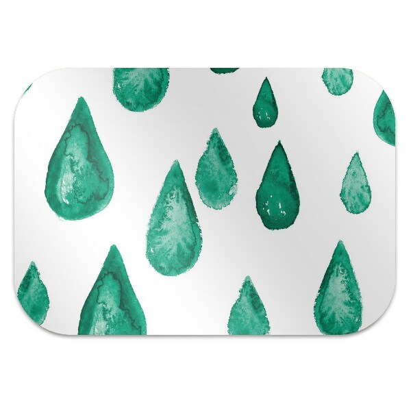 Office chair floor protector Raindrops