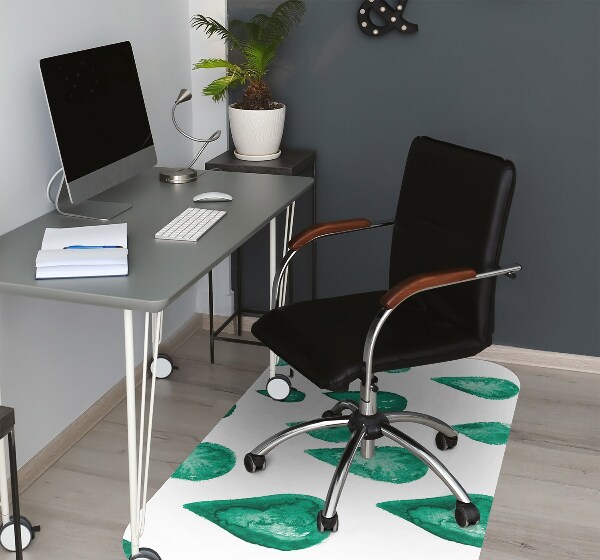 Office chair floor protector Raindrops