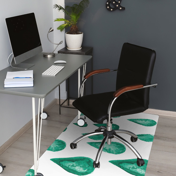 Office chair floor protector Raindrops