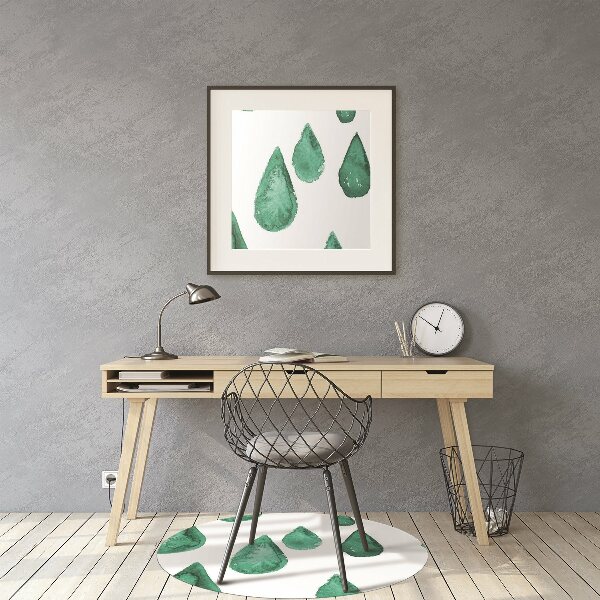 Office chair floor protector Raindrops