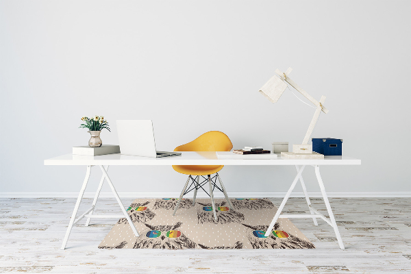 Chair mat floor panels protector Owls glasses