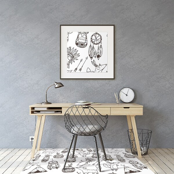 Office chair floor protector cartoon